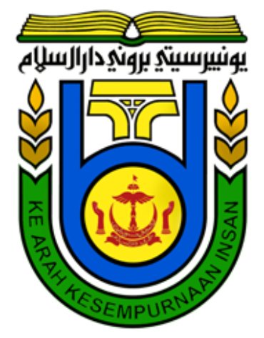 The Universiti Brunei Darussalam (UBD) logo, featuring an open book, Arabic script, and national emblem.